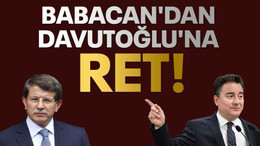 Babacan'dan Davutoğlu'na ret!